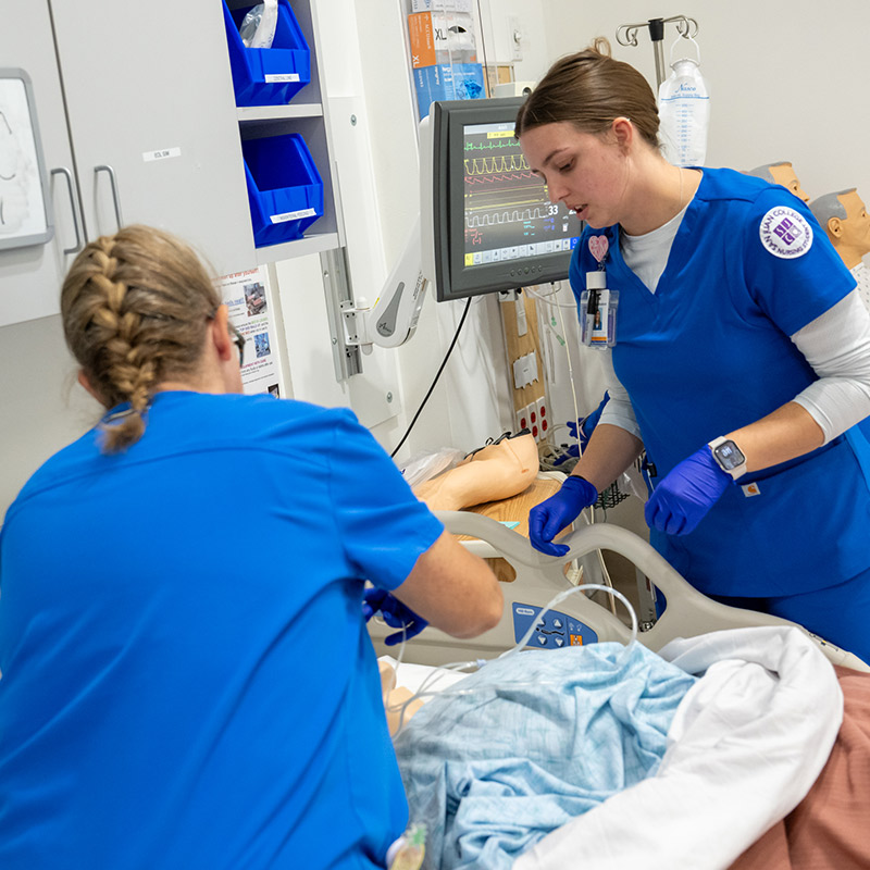 SJC students practicing clinicals