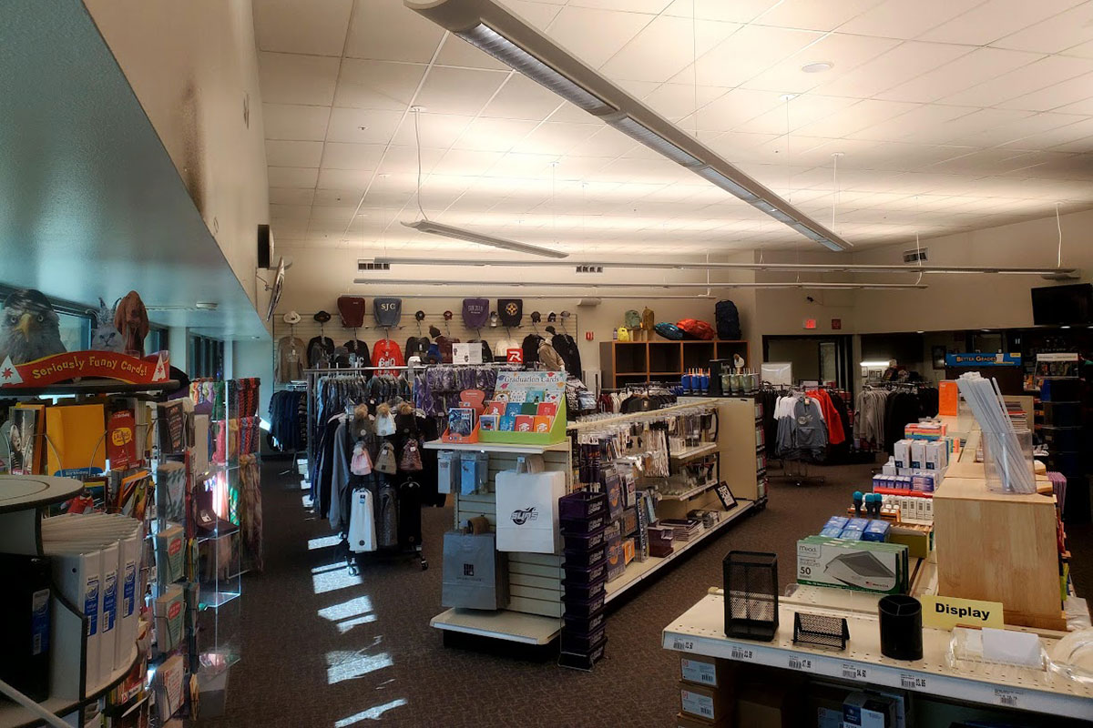 Variety of class materials needed for classes. Books, pencils, rulers.