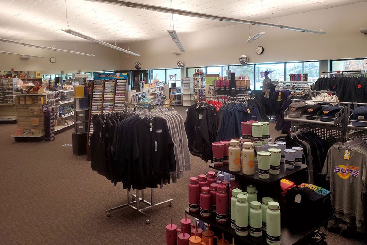 Variety of apparel, mugs and jackets available at the San Juan College Bookstore