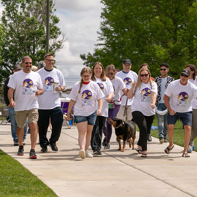 Community members at the KSJE Zero mile fun run.