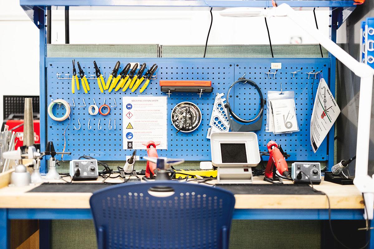 Workbench at the Big Idea Makerspace on the San Juan College Campus