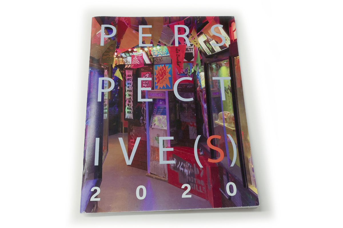 Perspective(s) cover 2020 an alley with variety of colorful vending machines