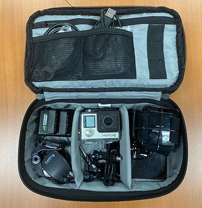 A GoPro is available to check-out at the San Juan College Library